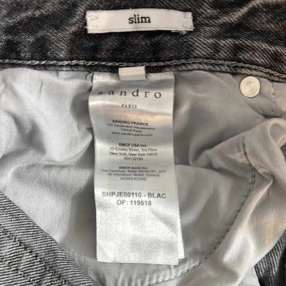 Men's Black Distressed Jeans slim - Picture 4 of 4